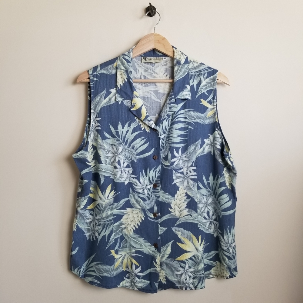 Sandwich Isle Sleeveless Top Made In Hawaii Size XL